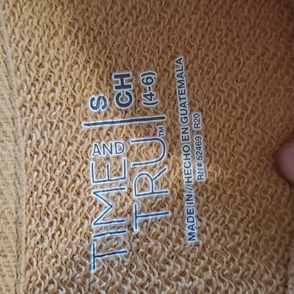 Women's Time And Tru Yellow Sweatshirt - Picture 2 of 5